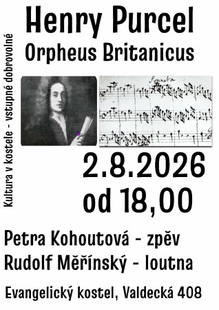 Koncert Henry Purcell - Orpheus Britanicus - neděle 2.8.2026